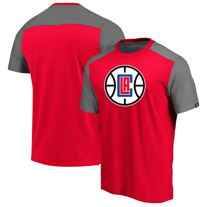 LA Clippers Fanatics Branded Iconic Blocked T-Shirt Red,We sell and wholesale LA Clippers Fanatics Branded Iconic Blocked T-Shirt Red on line form chian!